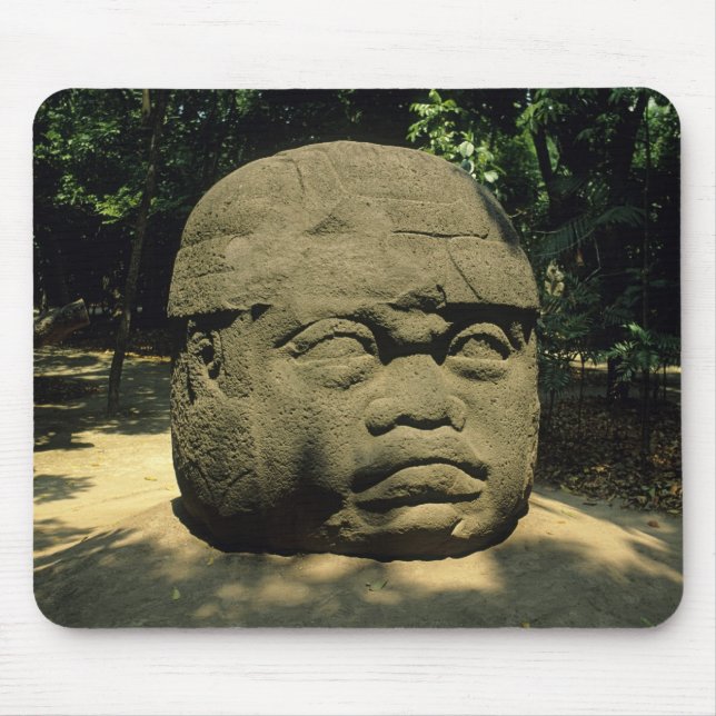 Mexico, Villahermosa, giant Olmec head, La Venta Mouse Mat (Front)