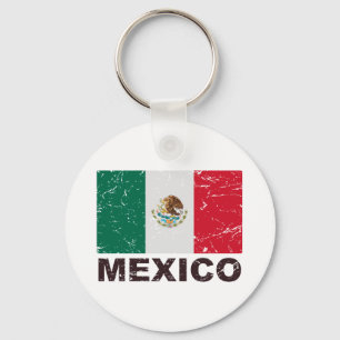 Mexico Vintage Flag Key Ring