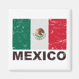 Mexico Vintage Flag Magnet