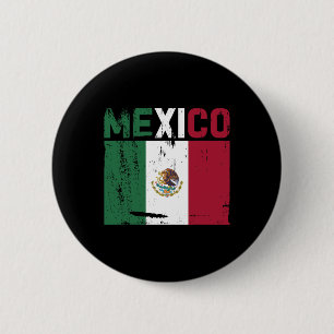 Mexico Vintage Mexican Flag Pride Hat 6 Cm Round Badge