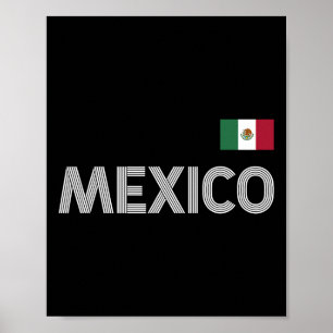 Mexico Vintage Mexican Flag Pride Hat Jersey Poster