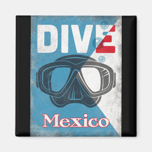 Mexico Vintage Scuba Diving Mask Magnet