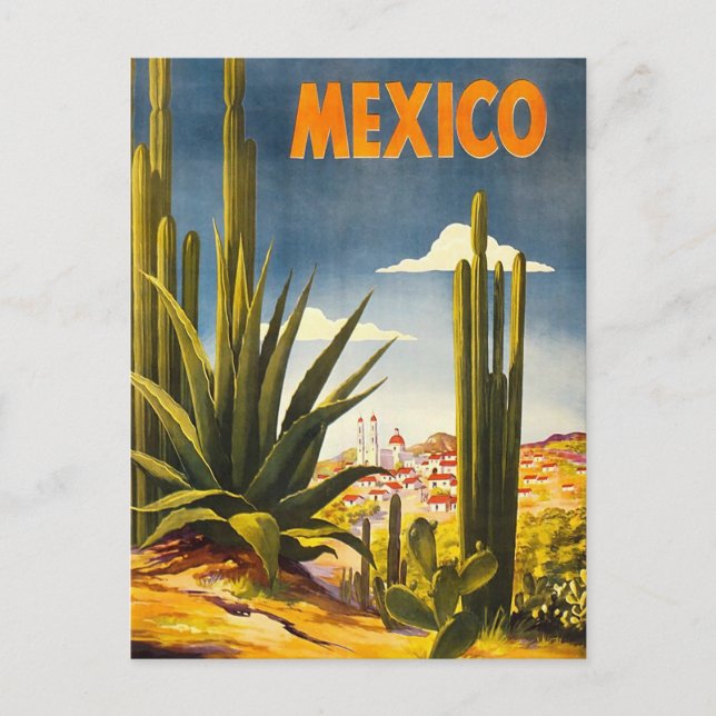 Mexico Vintage Travel Postcard (Front)