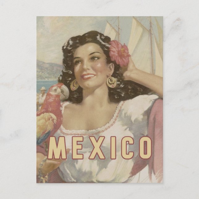 Mexico vintage Travel postcard (Front)