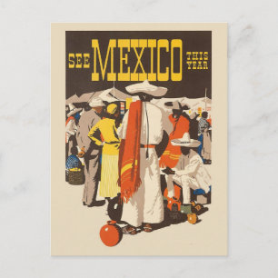 Mexico vintage Travel postcard