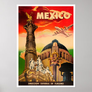 Mexico vintage travel poster