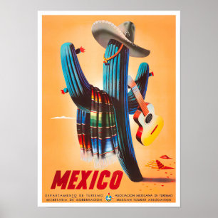 Mexico vintage travel poster