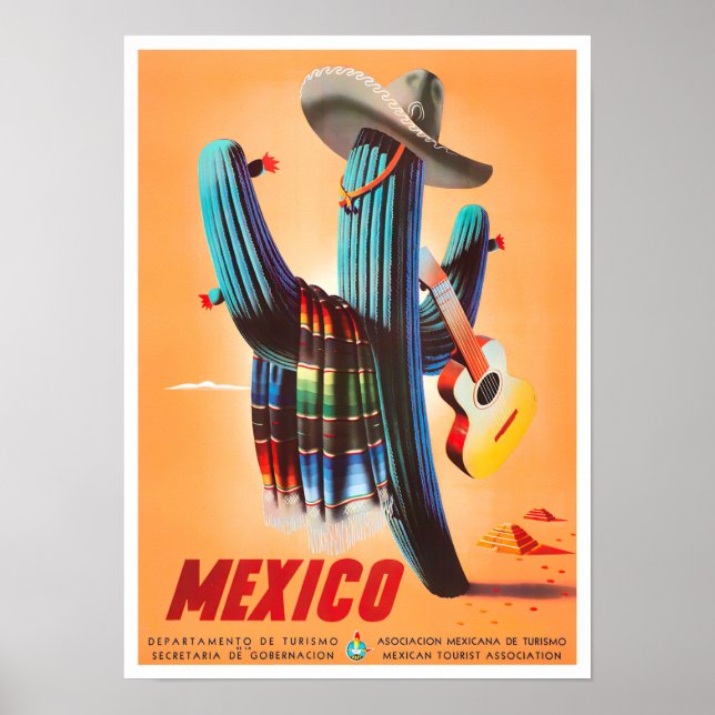 Mexico vintage travel poster (Front)