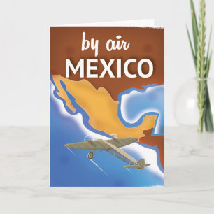 Mexico Vintage Travel poster Holiday Card