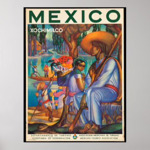 Mexico, vintage travel poster, poster