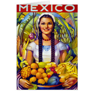Mexico Vintage Travel Poster Restored