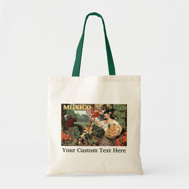Mexico vintage travel tote bags (Front)