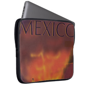 Mexico Volcano Travel Poster Laptop Sleeve