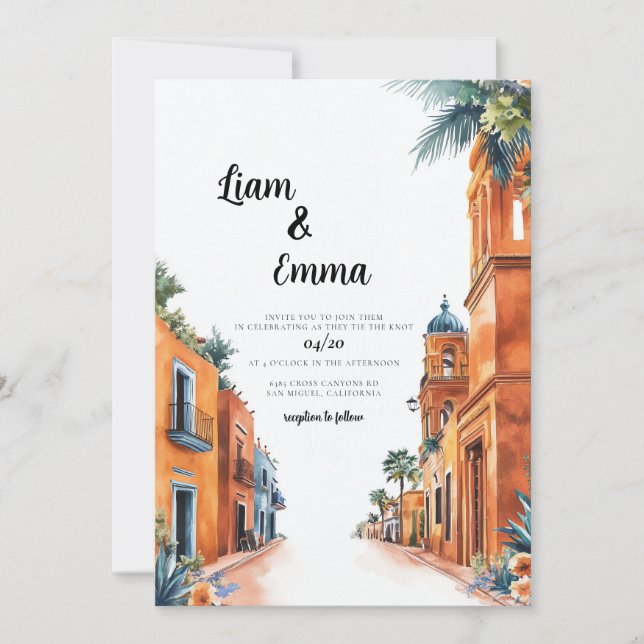 Mexico Wedding Destination Invitation (Front)