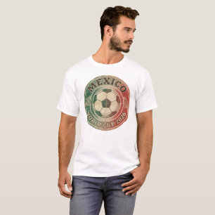 Mexico World Cup 2026 Vintage Retro Soccer Badg T-Shirt