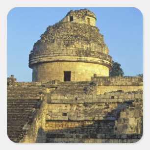 Mexico, Yucatan. Caracol: astronomical Square Sticker