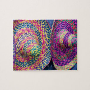 Mexico, Yucatan, Merida, traditional woven Jigsaw Puzzle