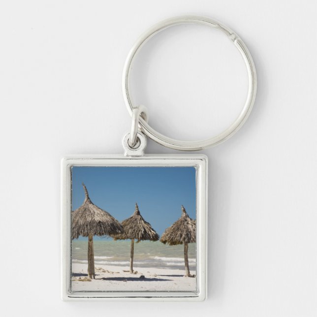 Mexico, Yucatan Peninsula, Progreso. Thatch Key Ring (Front)
