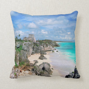 Mexico, Yucatan, Peninsula, Ruins Of Tulum, Mayan Cushion