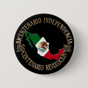 Mexico's Bicentennial & Centennial Celebration 6 Cm Round Badge