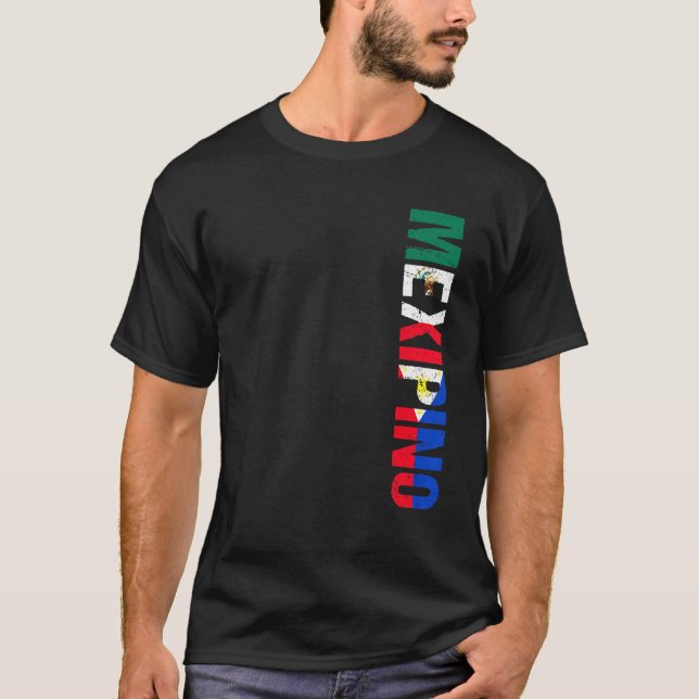 Mexipino Mexico Philippines Flag Ancestery Filipin T-Shirt (Front)