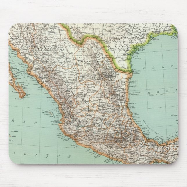 Mexique - Map of Mexico Mouse Mat (Front)