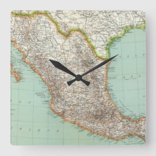 Mexique - Map of Mexico Square Wall Clock