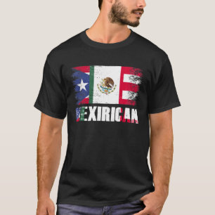 Mexirican Mexico Puerto Rican Flag Pride Proud Her T-Shirt