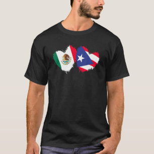 Mexirican Puerto Rico Flag Mexican Puerto Rican Lo T-Shirt