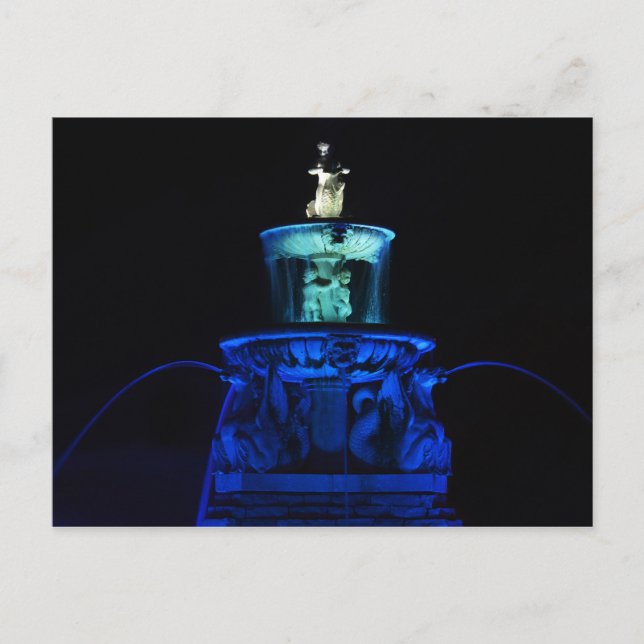 Meyer Circle Sea Horse Fountain, Kansas City Postcard (Front)