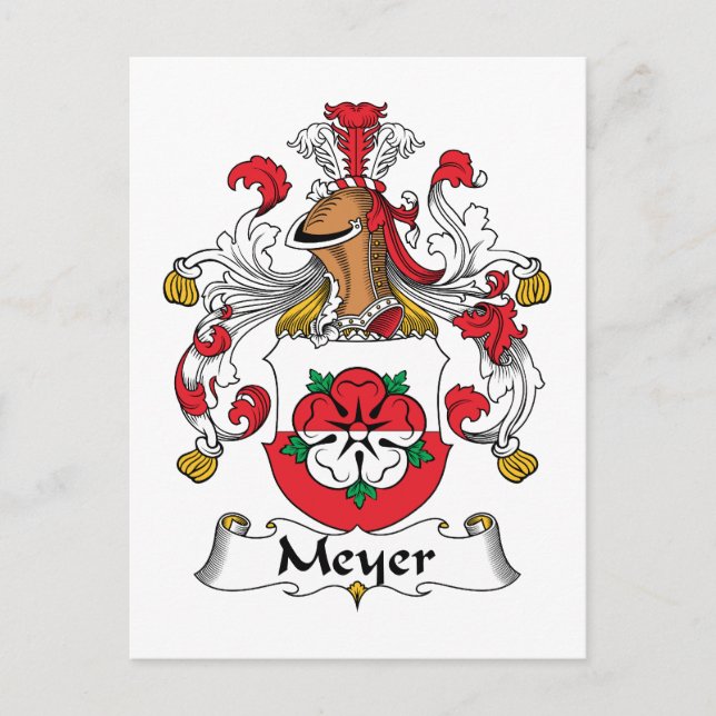Meyer Family Crest Postcard (Front)