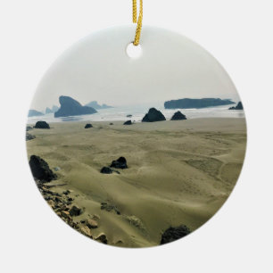 Meyers Beach North, Gold Beach, Oregon Ceramic Tree Decoration
