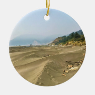 Meyers Beach North, Gold Beach, Oregon Ceramic Tree Decoration