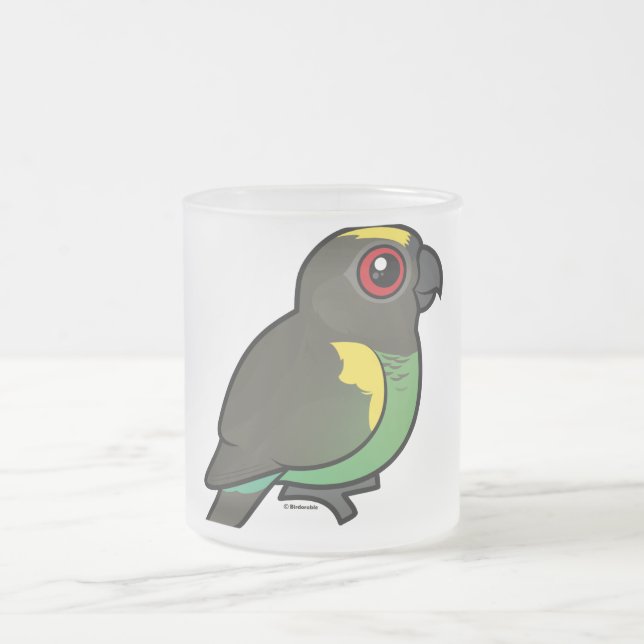 Meyer's Parrot Frosted Glass Coffee Mug (Center)