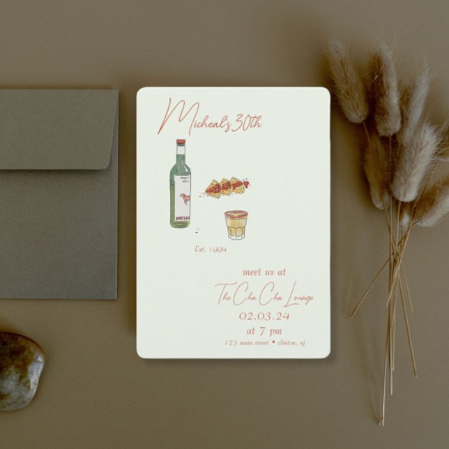 Mezcal Taco Night Birthday Invitation   (Creator Uploaded)