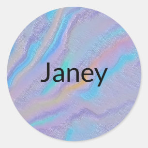 Mezmerizing Iridescent Stone Classic Round Sticker