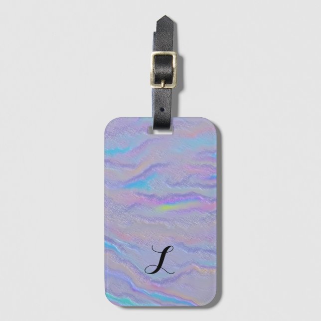 Mezmerizing Iridescent Stone Luggage Tag (Front Vertical)