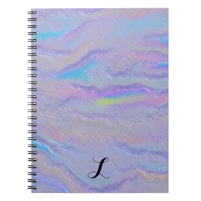 Mezmerizing Iridescent Stone Spiral Photo Notebook (Front)