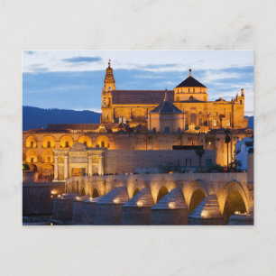 Mezquita Cathedral at Dusk in Cordoba Postcard
