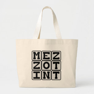 Mezzotint, Printmaking Process Large Tote Bag
