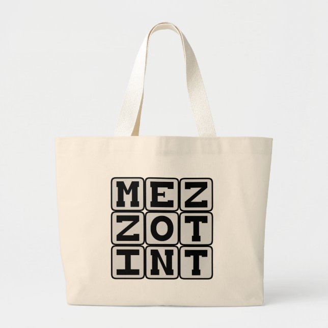 Mezzotint, Printmaking Process Large Tote Bag (Front)