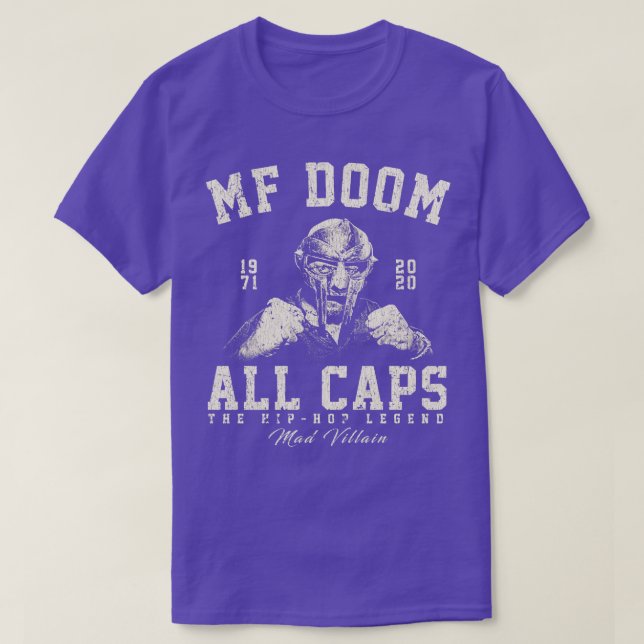 MF Doom Retro Vintage White Pillow T-Shirt (Design Front)