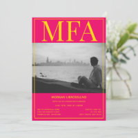 MFA Pink Yellow Photo Graduation
