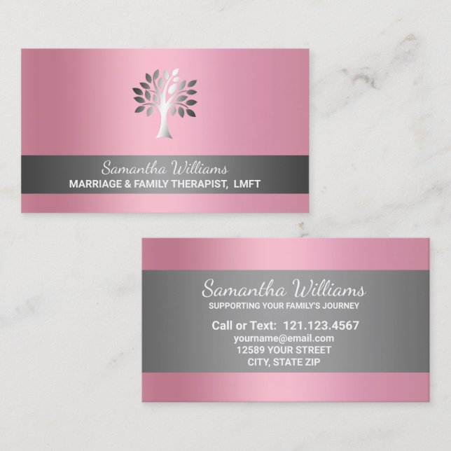 MFT Marriage And Family Therapist Business Card (Front/Back)