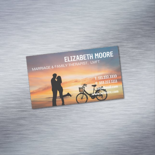 MFT Marriage And Family Therapist Magnetic Business Card (In Situ)