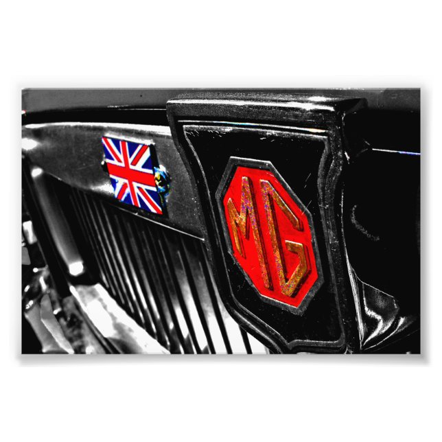 MG Classic British Sports Motor Car Photo Print (Front)