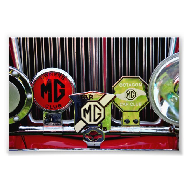 MG Classic British Sports Motor Car Photo Print (Front)