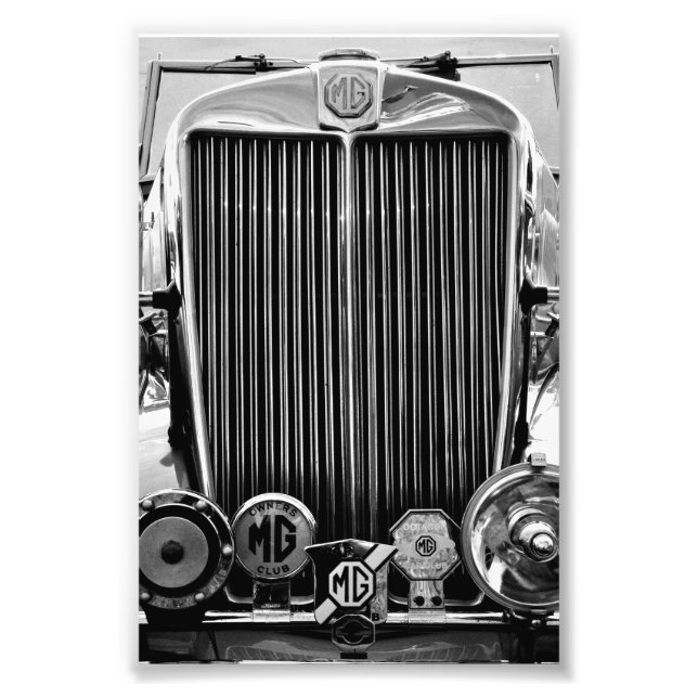 MG Classic Sports Motor Car Photo Print (Front)