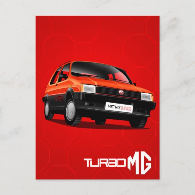 MG Metro Turbo Postcard (Front)