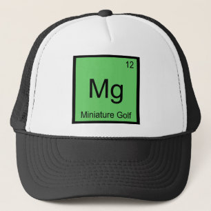 Mg - Miniature Golf Funny Chemistry Element Symbol Trucker Hat